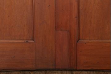 両開き　結霜ガラス入り!シンプルな木製アンティークドア2枚1対