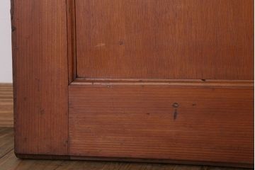 両開き　結霜ガラス入り!シンプルな木製アンティークドア2枚1対