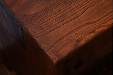 アンティーク家具　大正〜昭和　前面欅材　脚付き!和箪笥ローボード(1)