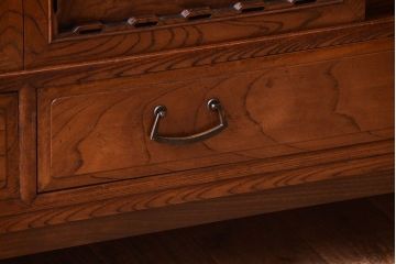 アンティーク家具　大正〜昭和　前面欅材　脚付き!和箪笥ローボード(1)