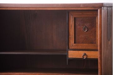 アンティーク家具　大正〜昭和　前面欅材　脚付き!和箪笥ローボード(1)