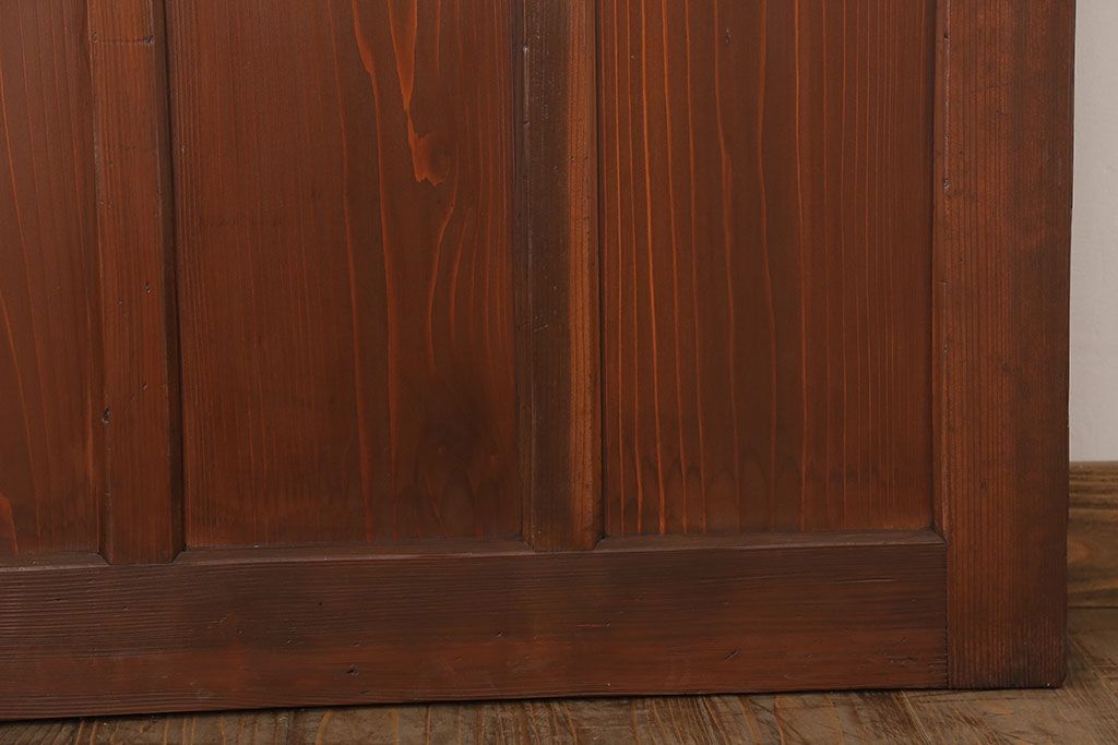 大正ロマン　色ガラス・ダイヤガラス入り!古い木製のドア