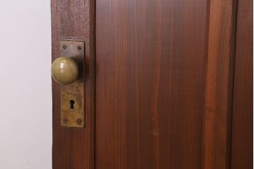 大正ロマン　色ガラス・ダイヤガラス入り!古い木製のドア