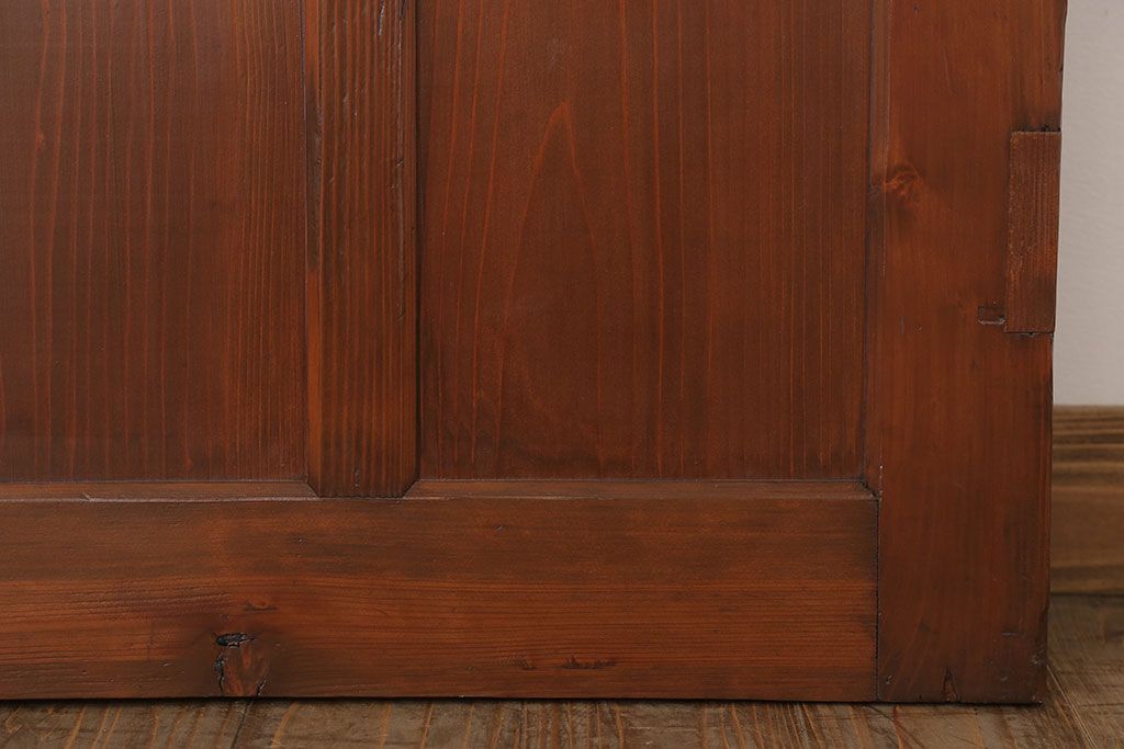 大正ロマン　色ガラス・ダイヤガラス入り!古い木製のドア