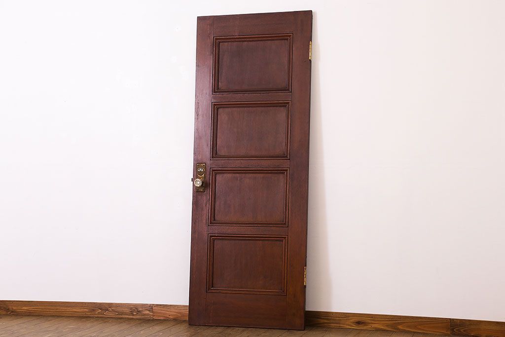 大正〜昭和　ガラス取っ手のアンティークドア