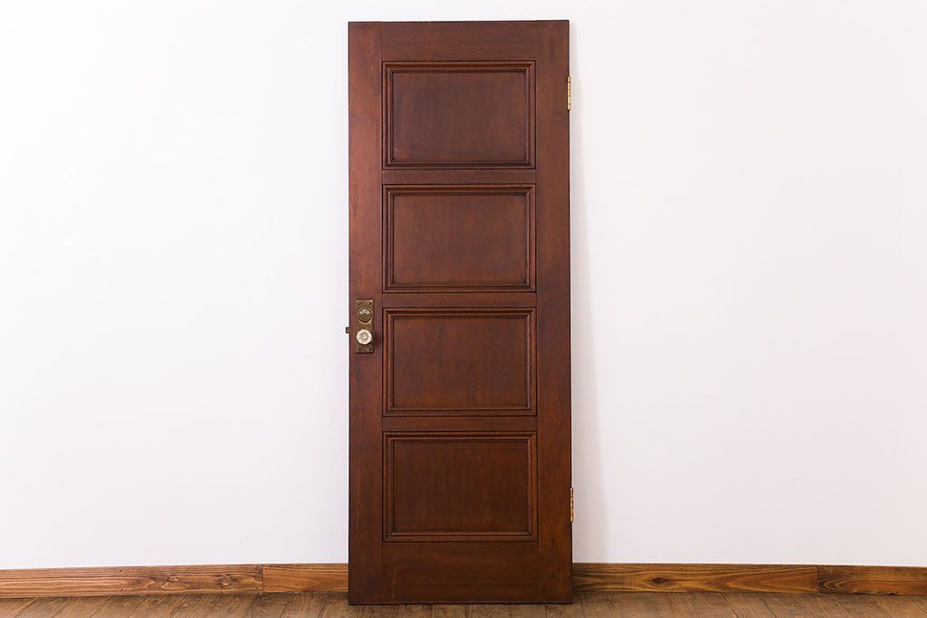 大正〜昭和　ガラス取っ手のアンティークドア