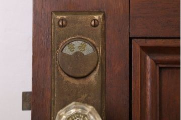 大正〜昭和　ガラス取っ手のアンティークドア