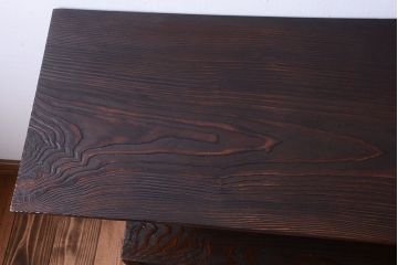 アンティーク家具　和モダンスタイル　杉材浮造り仕上げのアンティークサイドボード