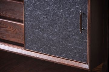 アンティーク家具　和モダンスタイル　杉材浮造り仕上げのアンティークサイドボード