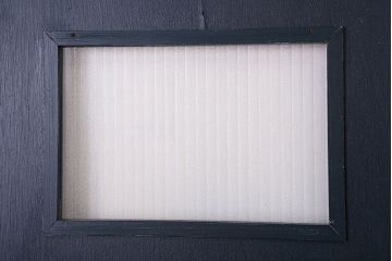 【S様ご成約分】銀モールガラス入りのレトロなネイビーペイントアンティークドア