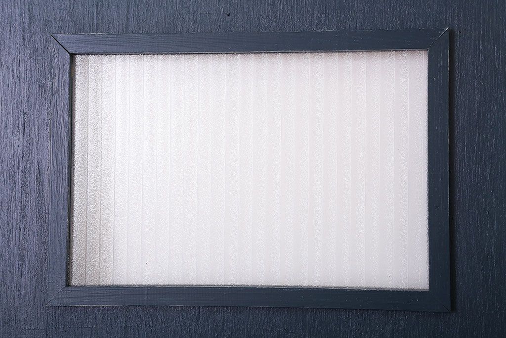 【S様ご成約分】銀モールガラス入りのレトロなネイビーペイントアンティークドア