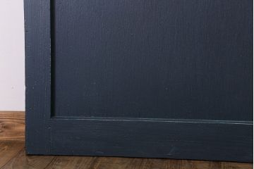 【S様ご成約分】銀モールガラス入りのレトロなネイビーペイントアンティークドア