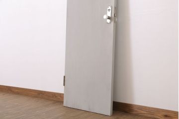 ガラスのドアノブ!銀モールガラス入りのレトロなアンティークドア