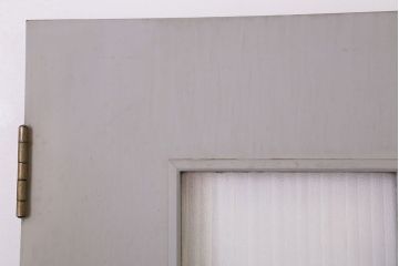 ガラスのドアノブ!銀モールガラス入りのレトロなアンティークドア