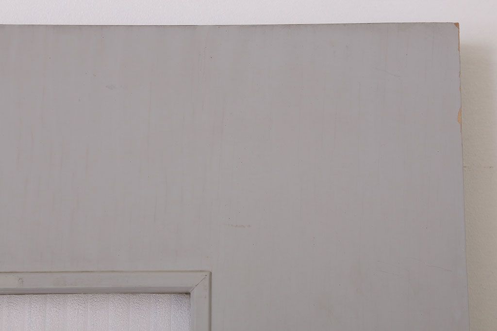 ガラスのドアノブ!銀モールガラス入りのレトロなアンティークドア