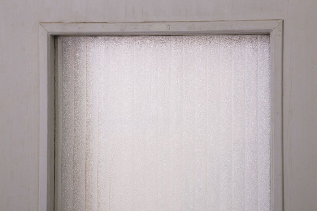 ガラスのドアノブ!銀モールガラス入りのレトロなアンティークドア