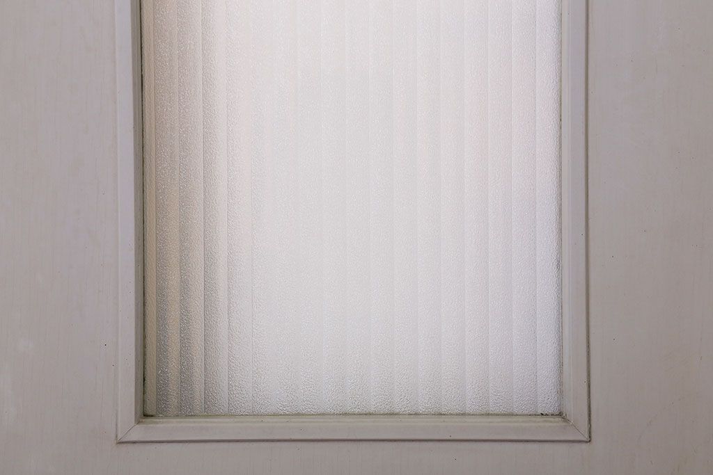 ガラスのドアノブ!銀モールガラス入りのレトロなアンティークドア