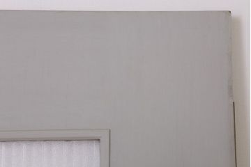 ガラスのドアノブ!銀モールガラス入りのレトロなアンティークドア