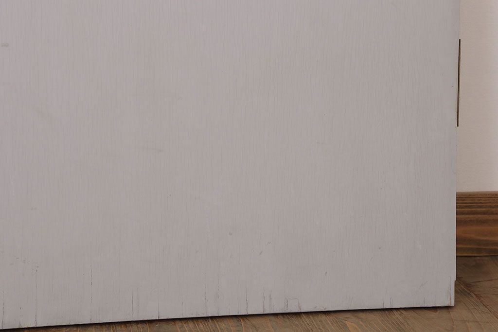 ガラスのドアノブ!銀モールガラス入りのレトロなアンティークドア