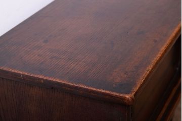 アンティーク家具　黒柿材!古い木製のアンティーク茶箪笥(茶棚・収納棚)