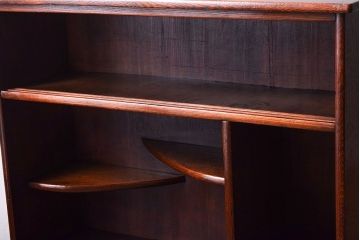 アンティーク家具　黒柿材!古い木製のアンティーク茶箪笥(茶棚・収納棚)