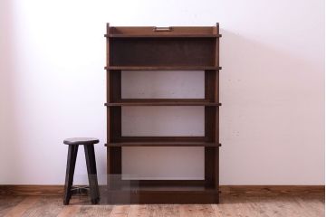 レトロ家具　アンティーク　ガラス戸付き!レトロな本棚(収納棚)
