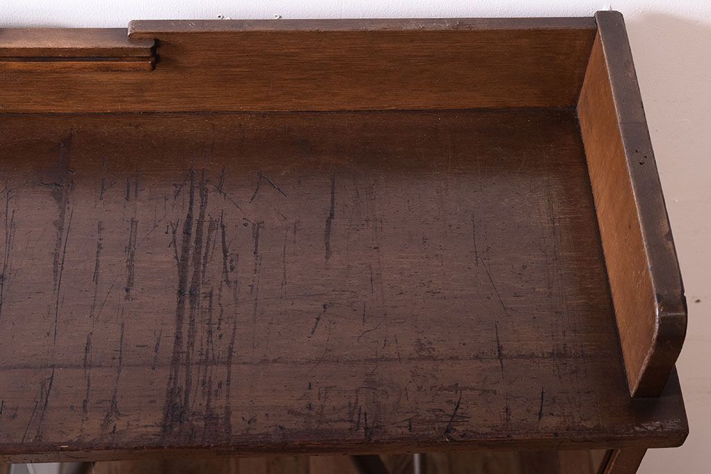 レトロ家具　アンティーク　ガラス戸付き!レトロな本棚(収納棚)