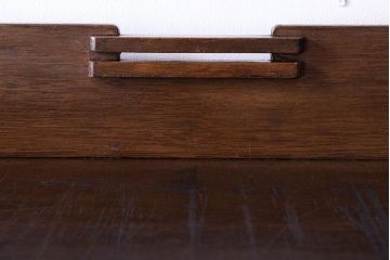 レトロ家具　アンティーク　ガラス戸付き!レトロな本棚(収納棚)