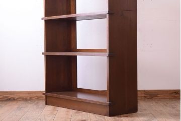 レトロ家具　アンティーク　ガラス戸付き!レトロな本棚(収納棚)