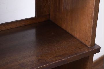 レトロ家具　アンティーク　ガラス戸付き!レトロな本棚(収納棚)