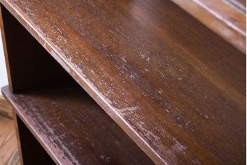 レトロ家具　アンティーク　ガラス戸付き!レトロな本棚(収納棚)