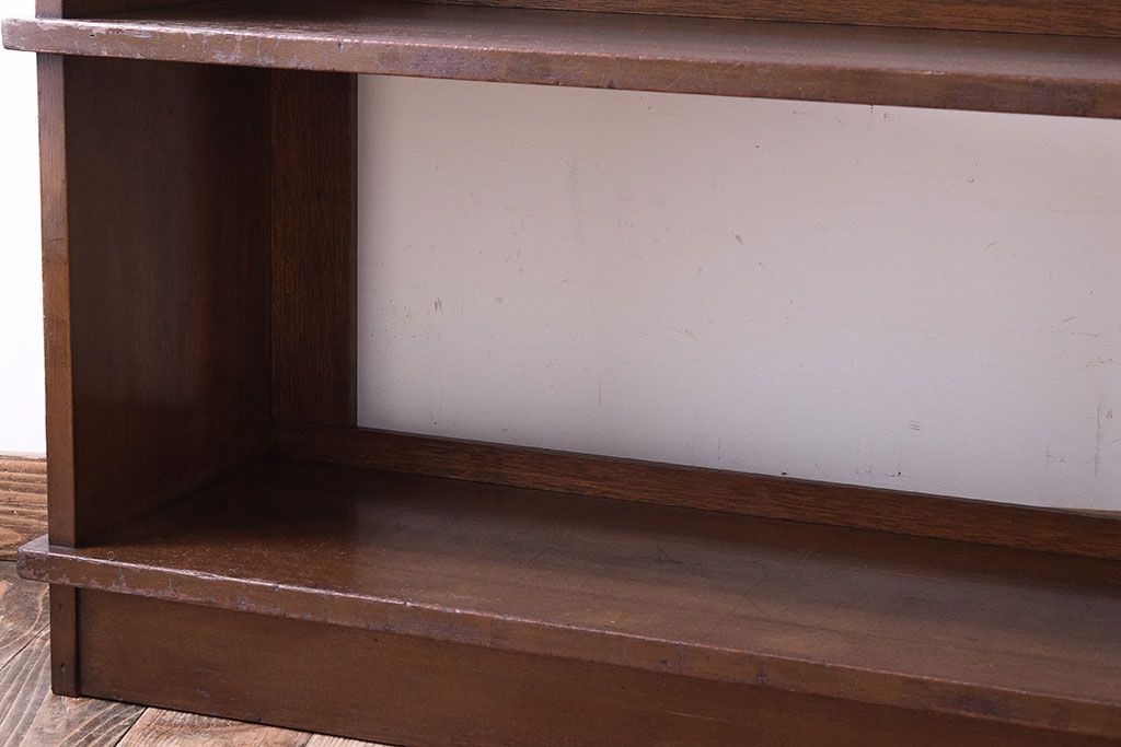 レトロ家具　アンティーク　ガラス戸付き!レトロな本棚(収納棚)