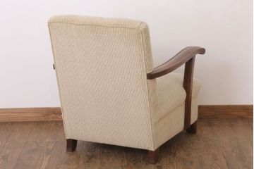 アンティーク家具　古いナラ材製の上質な一人掛けアンティークソファ(2)