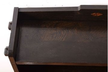 レトロ家具　和製アンティーク　古い木のレトロな楔(くさび)式本棚(飾り棚・ディスプレイラック)