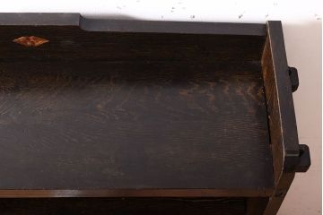 レトロ家具　和製アンティーク　古い木のレトロな楔(くさび)式本棚(飾り棚・ディスプレイラック)