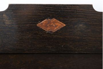 レトロ家具　和製アンティーク　古い木のレトロな楔(くさび)式本棚(飾り棚・ディスプレイラック)