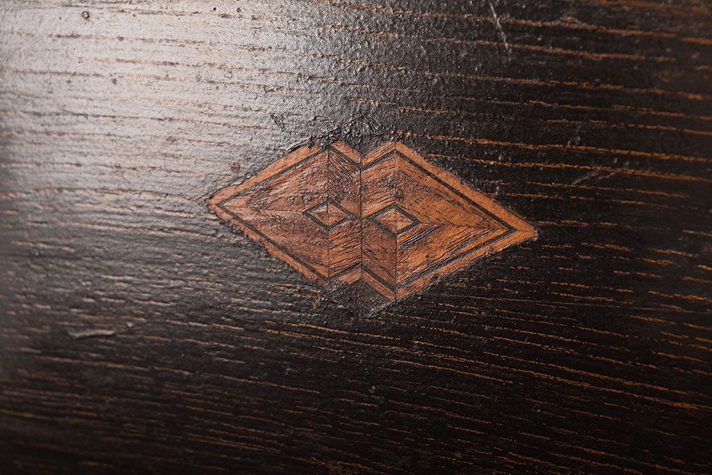 レトロ家具　和製アンティーク　古い木のレトロな楔(くさび)式本棚(飾り棚・ディスプレイラック)