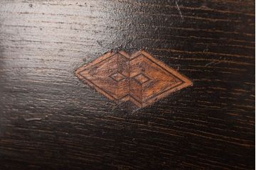 レトロ家具　和製アンティーク　古い木のレトロな楔(くさび)式本棚(飾り棚・ディスプレイラック)