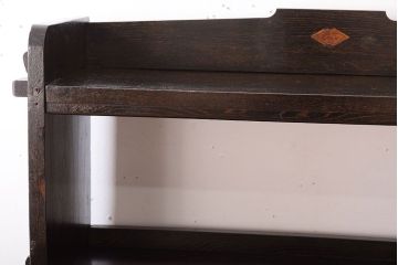 レトロ家具　和製アンティーク　古い木のレトロな楔(くさび)式本棚(飾り棚・ディスプレイラック)