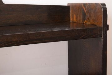 レトロ家具　和製アンティーク　古い木のレトロな楔(くさび)式本棚(飾り棚・ディスプレイラック)