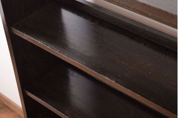 レトロ家具　和製アンティーク　古い木のレトロな楔(くさび)式本棚(飾り棚・ディスプレイラック)