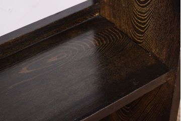 レトロ家具　和製アンティーク　古い木のレトロな楔(くさび)式本棚(飾り棚・ディスプレイラック)