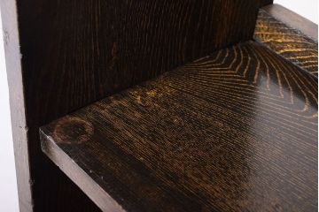 レトロ家具　和製アンティーク　古い木のレトロな楔(くさび)式本棚(飾り棚・ディスプレイラック)