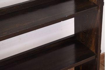 レトロ家具　和製アンティーク　古い木のレトロな楔(くさび)式本棚(飾り棚・ディスプレイラック)