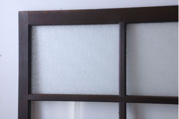 和製アンティーク　ダイヤガラス入り!古い木の上質なガラス戸3枚セット