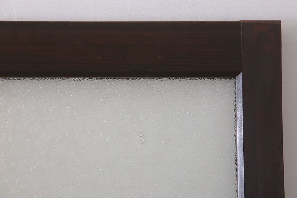 和製アンティーク　ダイヤガラス入り!古い木の上質なガラス戸3枚セット