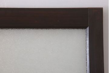 和製アンティーク　ダイヤガラス入り!古い木の上質なガラス戸3枚セット