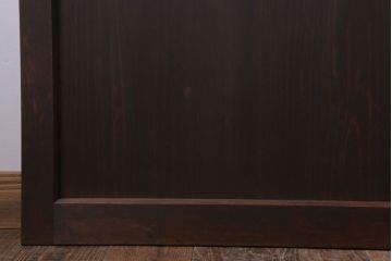 和製アンティーク　ダイヤガラス入り!古い木の上質なガラス戸3枚セット