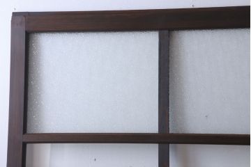 和製アンティーク　ダイヤガラス入り!古い木の上質なガラス戸3枚セット