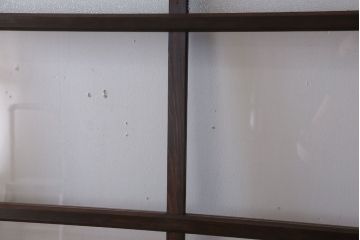 和製アンティーク　ダイヤガラス入り!古い木の上質なガラス戸3枚セット